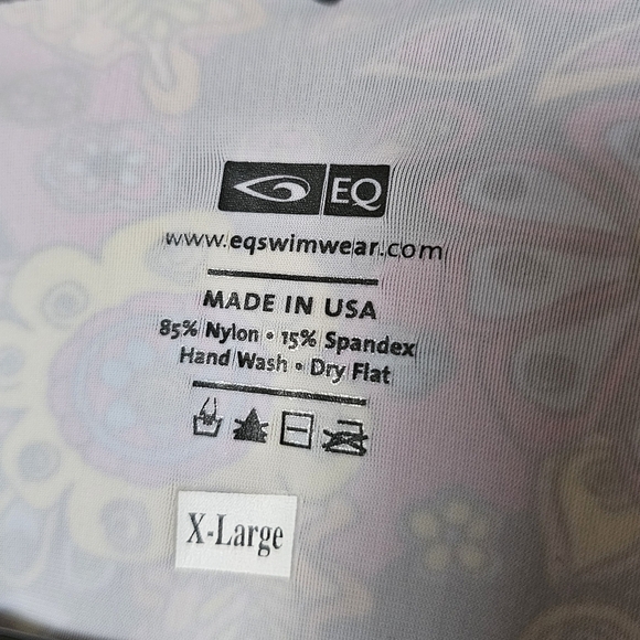 EQ swimwear colorful floral rash guard beach pool long-sleeve women's shirt - Picture 6 of 6